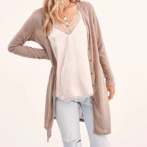 Taupe Cardigan - Available in S & L